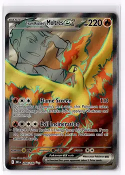 Pokemon Team Rocket's Moltres ex - 208/182 SV10: Destined Rivals Ultra Rare NM - Image 1