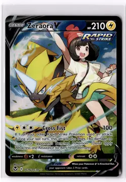 Pokemon Zeraora V TG16/TG30 SWSH12: Silver Tempest Trainer Gallery Ultra Rare NM - Image 1