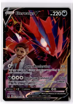 Pokemon Eternatus V TG21/TG30 SWSH11: Lost Origin Trainer Gallery Ultra Rare NM - Image 1