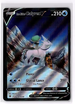 Pokemon Ice Rider Calyrex V TG14/TG30 SWSH10: Astral Radiance Trainer Gallery NM - Image 1