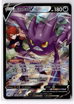 Pokemon Crobat V TG20/TG30 SWSH11: Lost Origin Trainer Gallery Ultra Rare NM - Image 1