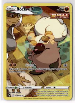 Pokemon Rockruff TG07/TG30 SWSH12: Silver Tempest Trainer Gallery Ultra Rare NM - Image 1