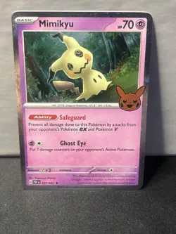 Mimikyu 037/091 Pokemon Trick Or Trade Holo 2024 Halloween Promo Card NM - Image 1