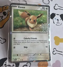 2025 Eevee (133/165) Holiday Snowflake Stamp Promo -SEALED- Pokemon TCG - Image 1