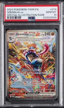2024 POKEMON TWM EN-TWILIGHT MASQUERADE #214 GRENINJA EX PSA 10 - Image 1