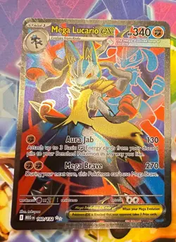 Pokemon TCG Mega Evolutions - Mega Lucario EX Ultra Rare (160/132) - English NM - Image 1