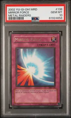 Yugioh Mirror Force MRD-138 Ultra Rare 2002 PSA 10 - Image 1