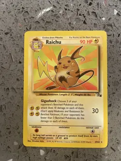 1999 Raichu 29/62 Fossil Non Holo Rare Pokemon TCG Cards WOTC Vintage Near Mint - Image 1