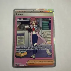 Pokemon TCG Trainer Lacey Prismatic Evolutions Holo Card 175/131 - Image 1