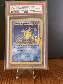 Pokemon TCG Shining Magikarp Celebrations Card 66/64 PSA 10 - Image 1