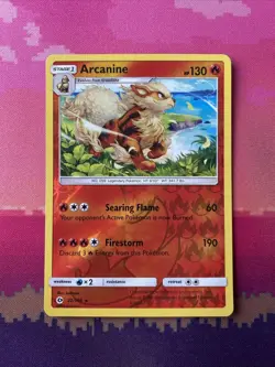 Pokemon Card Arcanine Sun & Moon Reverse Holo Rare 22/149 Near Mint - Image 1