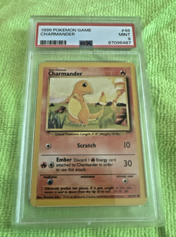 PSA 9 Base Set Unlimited Charmander 46/102 Pokemon Cards 1999 - Image 1