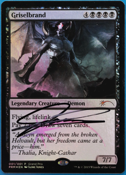 Griselbrand (Grand Prix) FOIL Grand Prix Promos NM SIGNED CARD (505046) ABUGames - Image 1