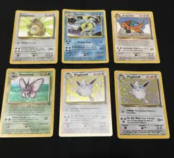 Pokemon WOTC Cards Lot Gyarados Wigglytuff Holo Jungle Base set some Damaged! - Image 1