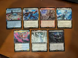 Magic The Gathering Final Fantasy Lot of 7 Extended Art Rare Cards NM - Image 1