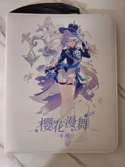 Anime Waifu Trading Card 9-Pocket 3-Ring Zipper Binder - Image 1