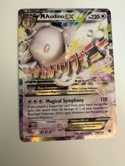 Pokemon TCG M Audino EX Mega Holo Card 85/124 Fates Collide NM/M Condition - Image 1