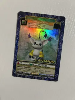 Gatomon Digi-Battle Digimon Card BO-129 Series 3 HOLO - Image 2
