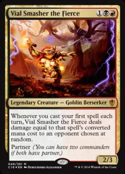 1 x Vial Smasher the Fierce - Foil - Commander 2016 - Light Play - MTG - Image 1