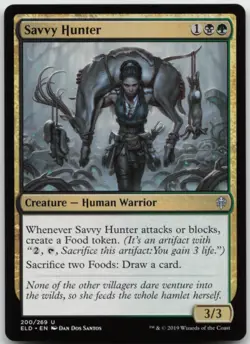 MTG Savvy Hunter U Throne of Eldraine 200 LP - Image 1