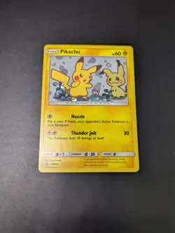 Pikachu Holo Promo SM162 Pokemon Team Up Blister NM Mimikyu - Image 1
