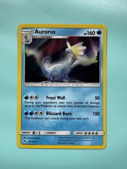 Aurorus - 28/131 - Forbidden Light Holo Rare Pokemon TCG Sun Moon - Excellent - Image 1