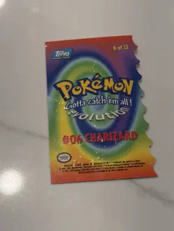 1999 Topps Charizard Pokemon #6/12 Die-Cut Evolution Card - Image 2