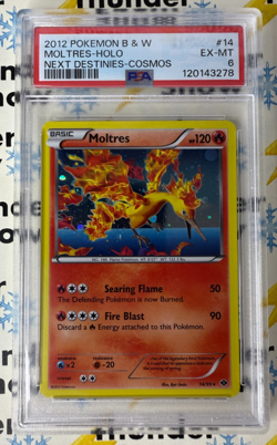 ⚡❄ 2012 Pokemon B & W Next Destinies Cosmos #14 Moltres Holo PSA 6 - Image 1