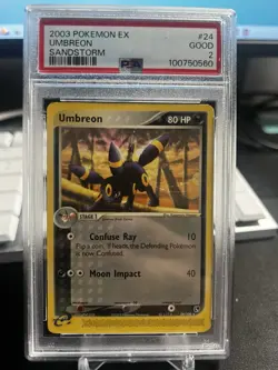 2003 POKEMON EX SANDSTORM #24 UMBREON PSA 2 - Image 2
