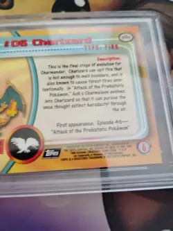 1999 Topps Pokemon TV Charizard PSA 5 - Image 5