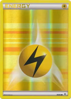 Slightly Played, English - 1 x Pokemon Lightning Energy - 78/83 - Common - Rever - Image 1
