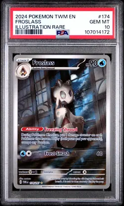 2024 POKEMON TWM EN-TWILIGHT MASQUERADE ILLUSTRATION RARE #174 FROSLASS PSA 10 - Image 1