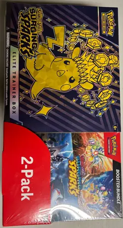 Pokemon Surging Sparks Elite Trainer Box + Booster Bundle, 2-pack SHIPS IN 1 DAY - Image 1