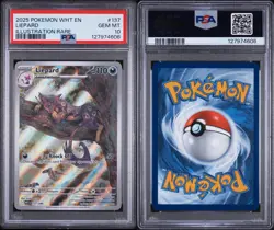 2025 Pokemon WHT Liepard 137/086 Illustration Rare PSA 10 Gem Mint - Image 3
