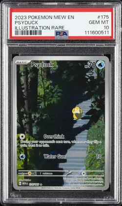 2023 POKEMON MEW EN-151 ILLUSTRATION RARE #175 PSYDUCK PSA 10 - Image 1