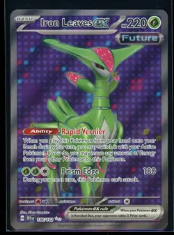 Iron Leaves ex 2024 Pokemon Temporal Forces 186/162 Ultra Rare Holo - Image 1
