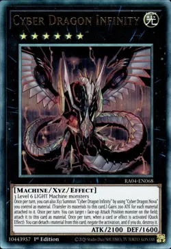 Cyber Dragon Infinity - Ultimate Rare 1st Edition RA04-EN068 - NM - YuGiOh - Image 1
