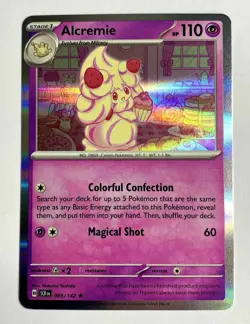 Alcremie 065/142 Sv07: Stellar Crown Reverse Holo Rare NM Pokemon Card 2024 - Image 1