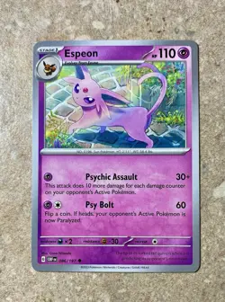 Espeon 086/197 SV03: Obsidian Flames Near Mint Regular Pokemon TCG Card - Image 1
