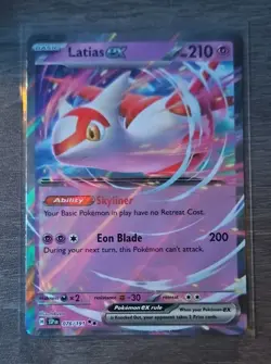 Pokemon TCG Latias EX Surging Sparks Scarlet & Violet Double Rare Card 76/191 - Image 1