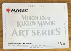 MTG Murders At Karlov Manor Art Card, Insidious Roots 34/49 Gold Signature - Image 2