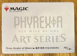 MTG Phyrexia: All Will Be One Art Card, Thrun, Breaker of Silence 76/81 Gold - Image 2