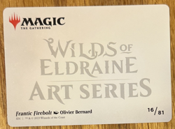 MTG Wilds of Eldraine Enchanting Tales Art Card, Frantic Firebolt 16/81 - Image 2