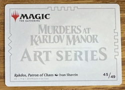 MTG Murders At Karlov Manor Art Card, Rakdos, Patron of Chaos 45/49 Gold Signed - Image 2
