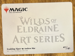 MTG Wilds of Eldraine Enchanting Tales Art Card, Scalding Viper 41/81 - Image 2