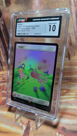 MTG Plains #1939 Rainbow Foil Secret Lair Drop SpongeBob Under The Sea CGC 10 - Image 4