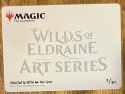 MTG Wilds of Eldraine Enchanting Tales Art Card, Duriful Griffin 3/81 - Image 2