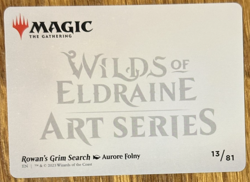 MTG Wilds of Eldraine Enchanting Tales Art Card, Rowan's Grim Search 13/81 - Image 2