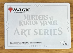 MTG Murders At Karlov Manor Art Card, Unauthorized Exit 30/49 - Image 2