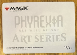 MTG Phyrexia: All Will Be One Art Card, Meldweb Curator 16/81 - Image 2